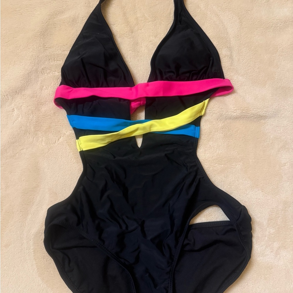 OP Black One-Piece Swimsuit Size 7/9